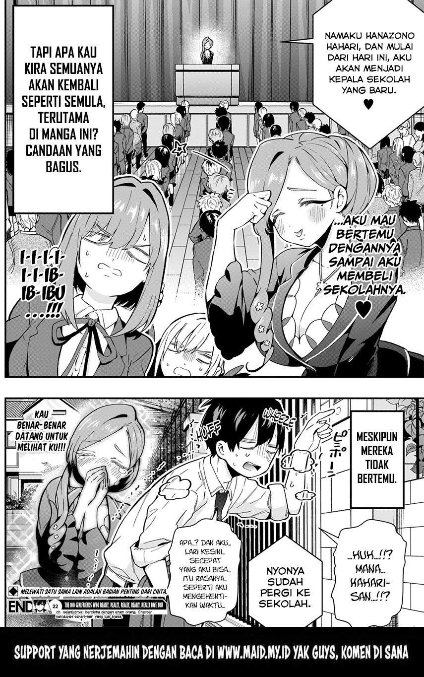 Kimi no Koto ga Dai Dai Dai Dai Daisuki na 100-ri no Kanojo Chapter 22 Bahasa Indonesia